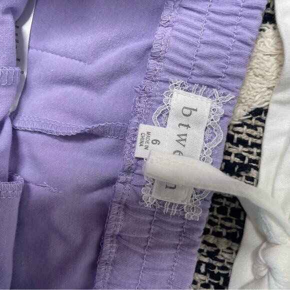 Nwot btween Lavender Shorts and White Top Set size 6 - Picture 3 of 3